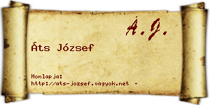 Áts József névjegykártya